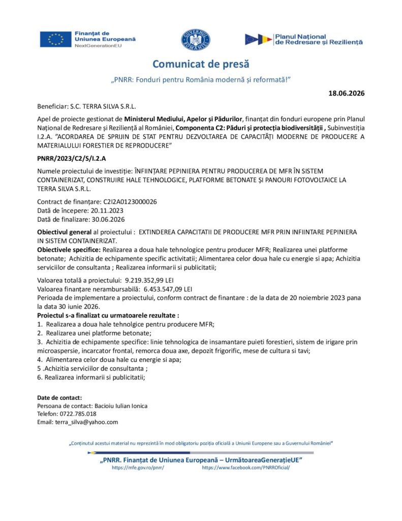 „PNRR: Fonduri pentru România modernă și reformată!”