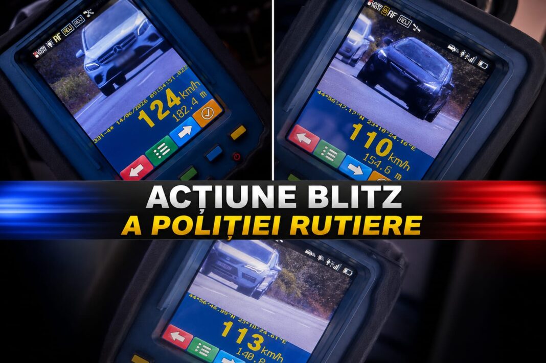 Polițiștii au lăsat fără permis 14 șoferi vitezomani