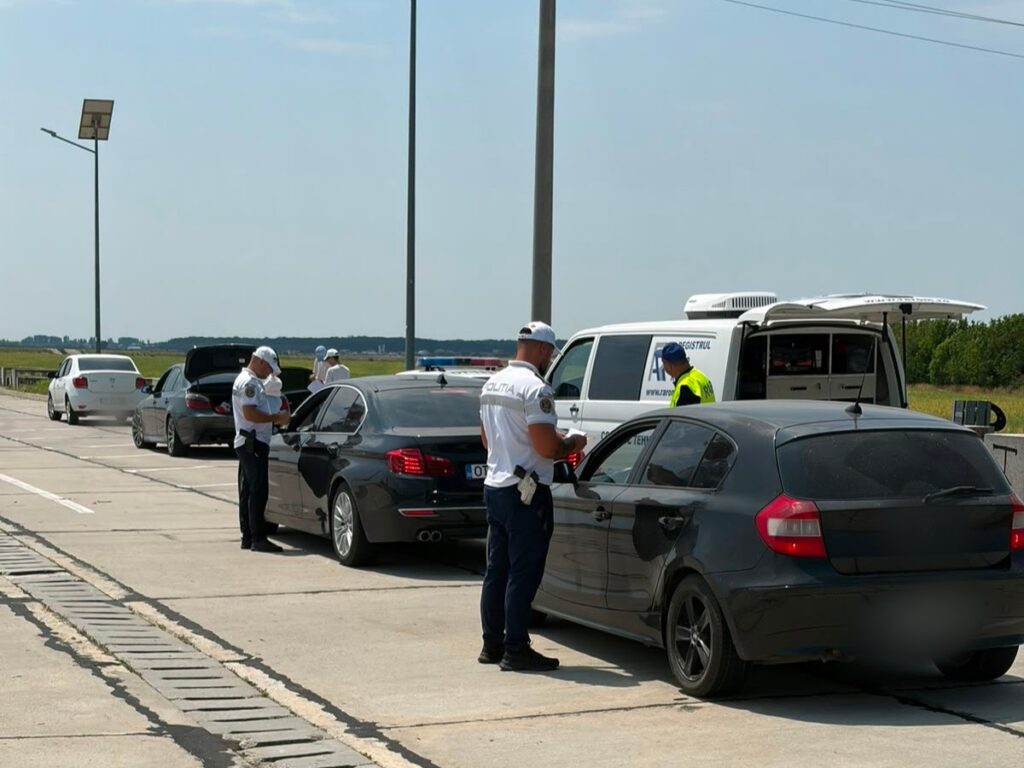 Razie pe DN 6 în județul Olt. Poliţiştii au aplicat zeci de sancțiuni