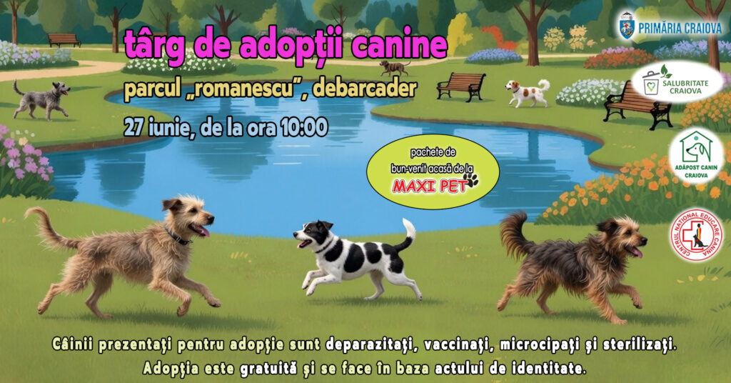 Adopția este gratuită și se face pe baza actului de identitate
