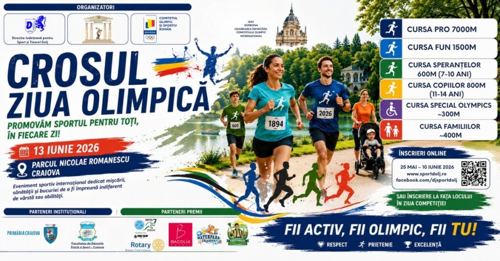 Crosul „Ziua Olimpică” se pregătește de start în luna iunie