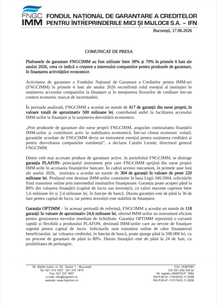 Comunicat de presă