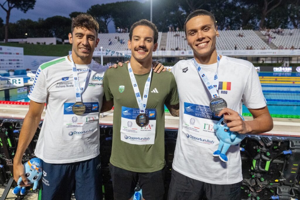 David Popovici a bătut recordul național la 50 m, dar a luat argintul la Trofeul Settecolli