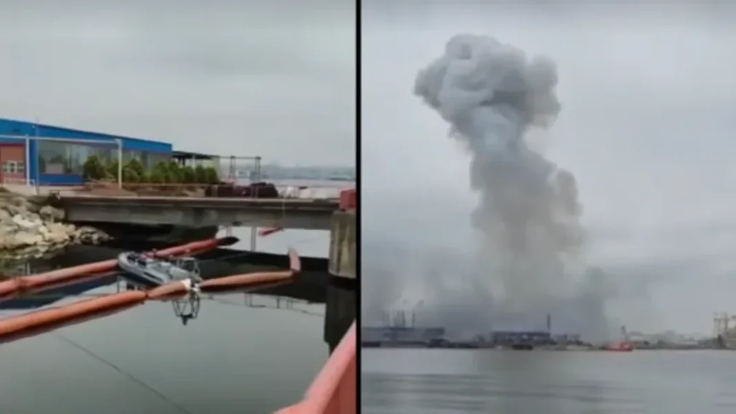 Explozia dronei din Portul Constanţa, relatată de presa internaţională