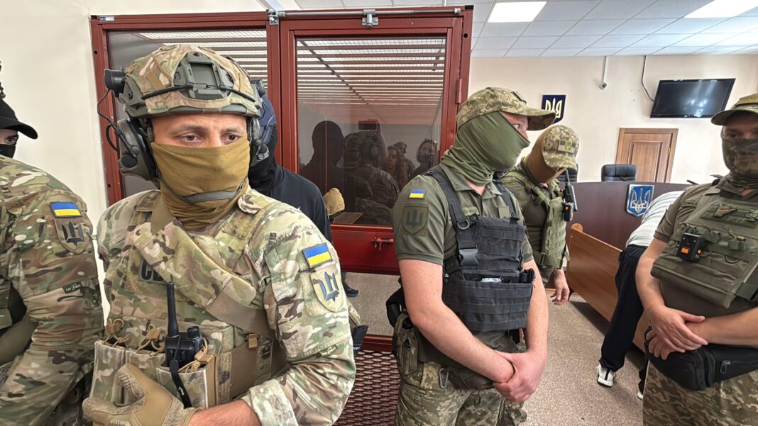 Securitatea a fost maximă, joi, în sala de judecată din Kiev