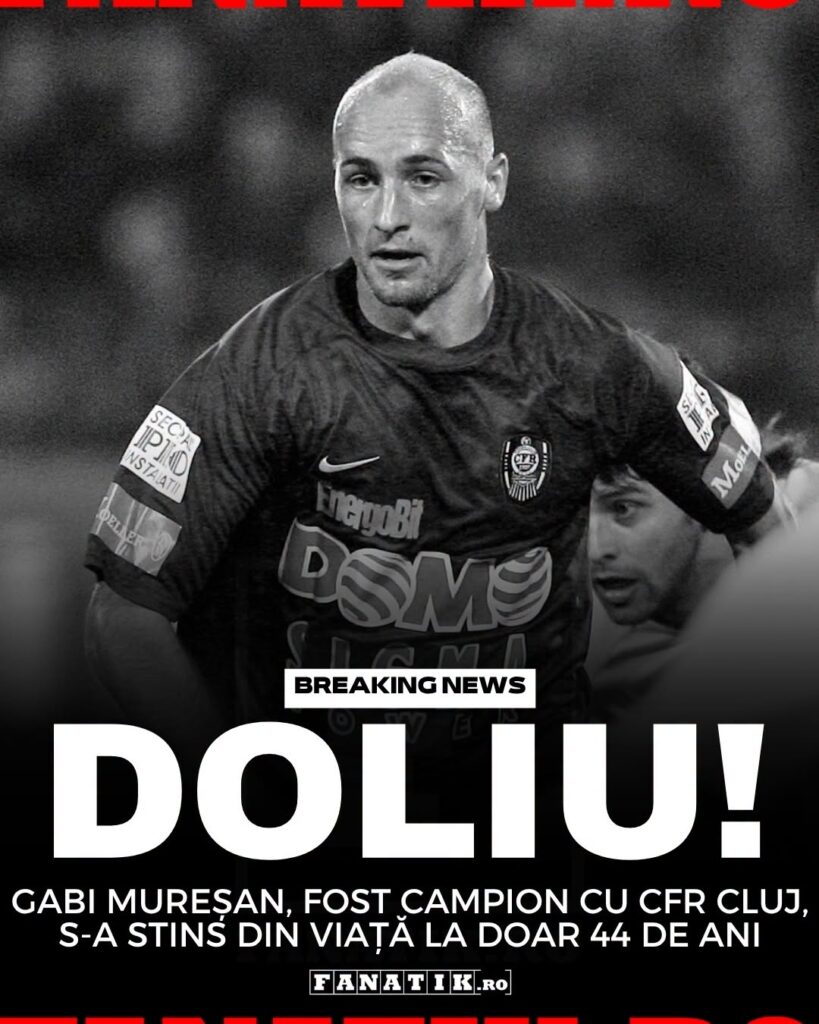 Doliu în fotbalul românesc. Gabi Mureșan, fost campion cu CFR Cluj și primar al comunei Apold, a murit la 44 de ani