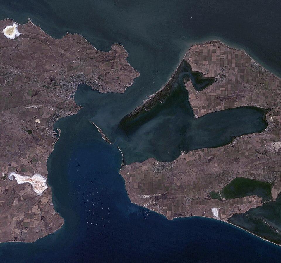 Strâmtoarea Kerci, din satelit (Foto: Wikipedia)