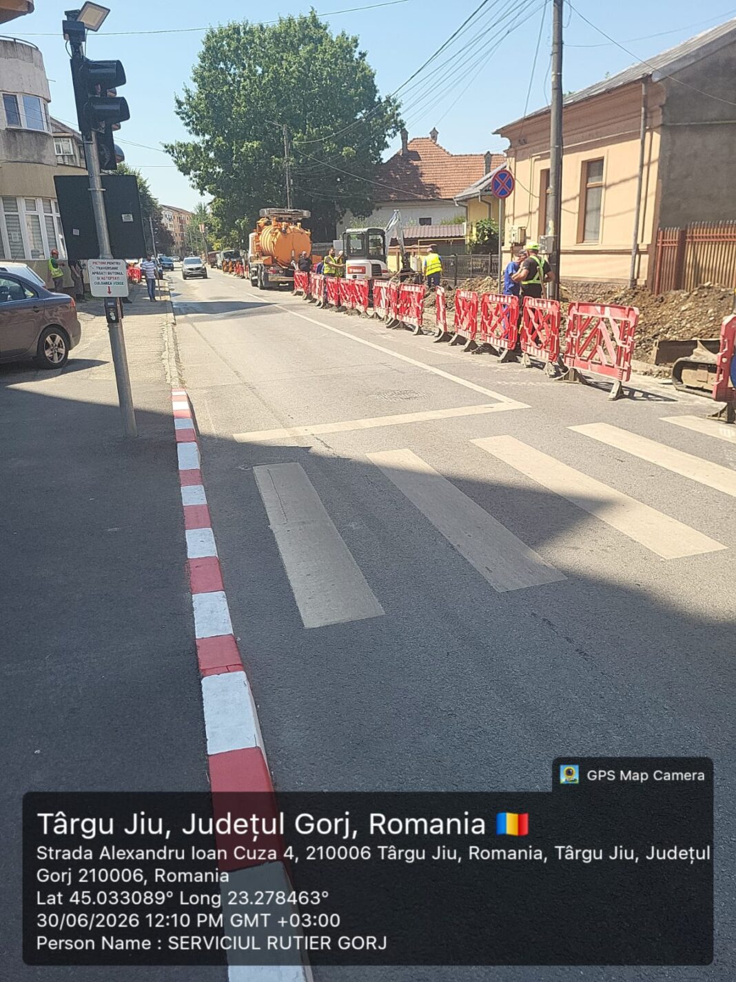 Sancțiuni pentru nereguli la lucrări în zona drumului public din Târgu Jiu