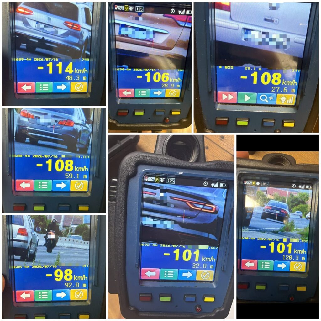 Amenzi de aproximativ 20.000 de lei și șapte permise reținute în urma unei acțiuni a Poliției Rutiere pe DN64, în Vâlcea