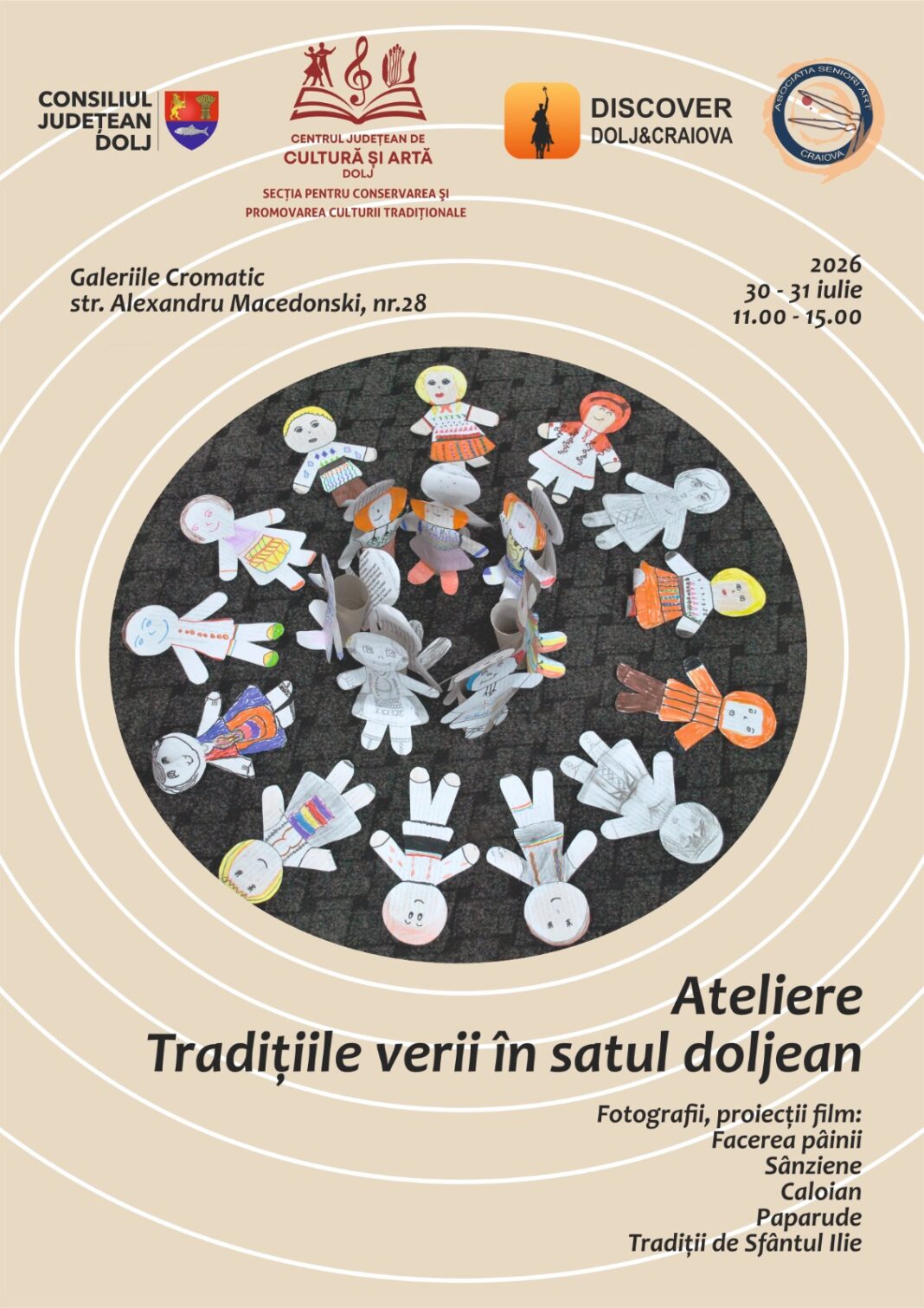 „Tradițiile verii în satul doljean”: școală de vară pentru copii, dedicată obiceiurilor populare
