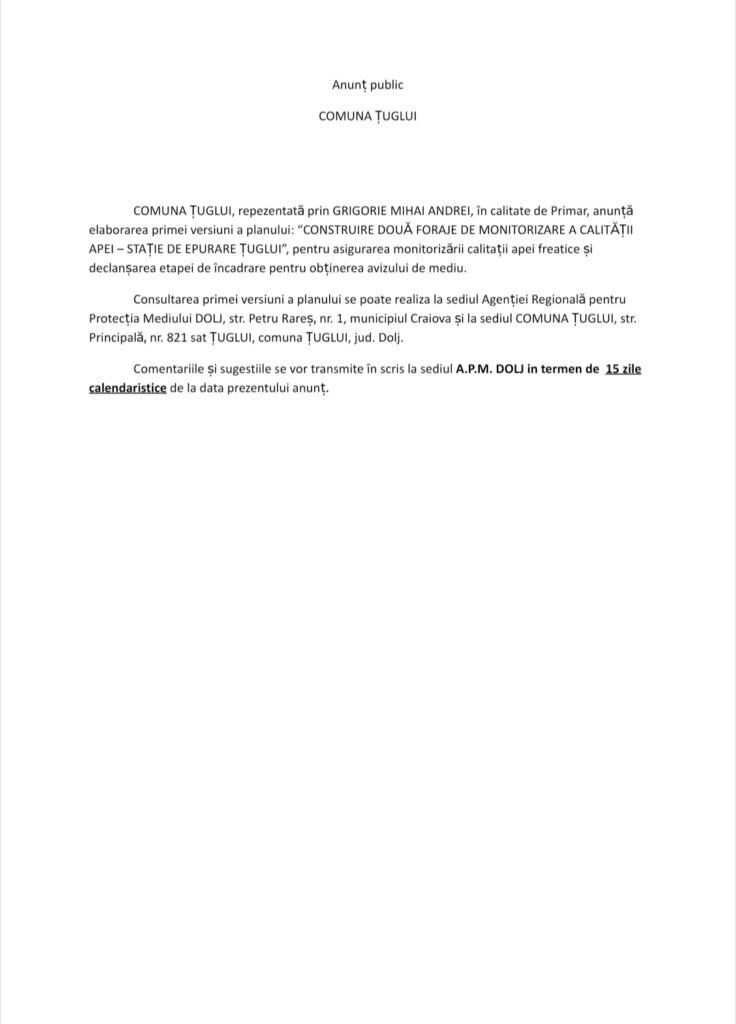 Anunț public