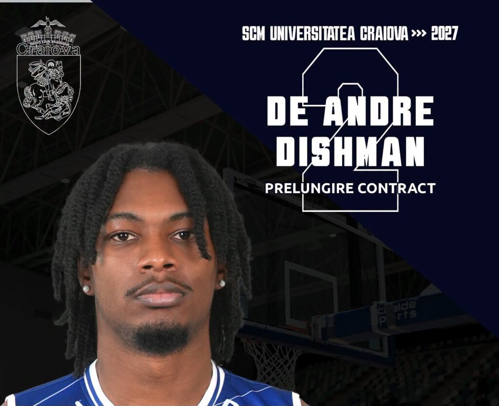 Baschet / DeAndre Dishman continuă la SCMU Craiova! Americanul și-a prelungit contractul pentru sezonul 2026-2027
