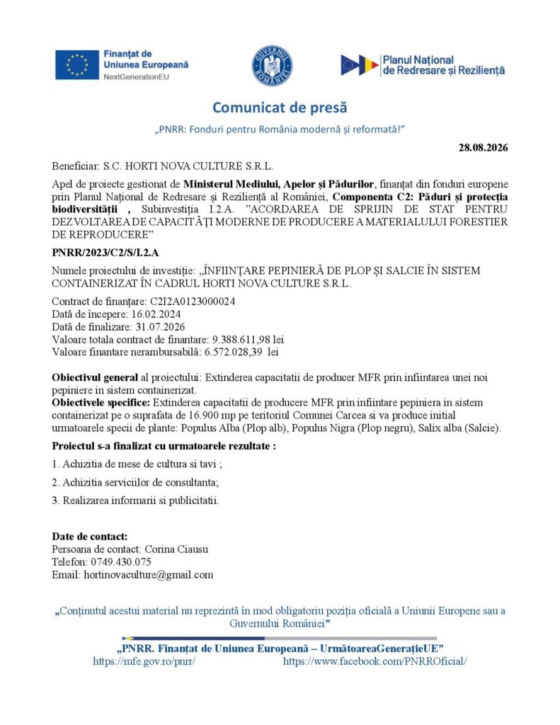 „PNRR: Fonduri pentru România modernă și reformată!”