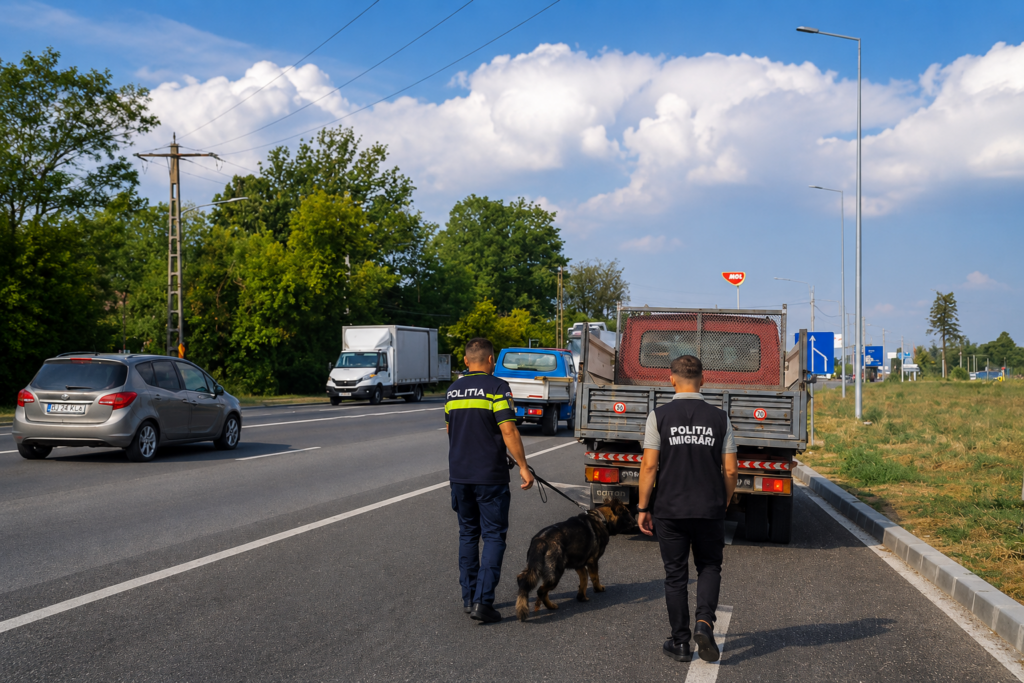 Acțiune de amploare la Aeroportul Craiova. Polițiștii au verificat peste 50 de mașini și au dat amenzi de 10.000 de lei