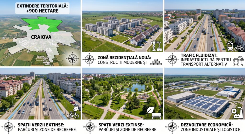 Se aprobă noul PUG al Craiovei: Orașul se extinde cu peste 900 de hectare! Ce se întâmplă cu construcțiile, traficul și spațiile verzi