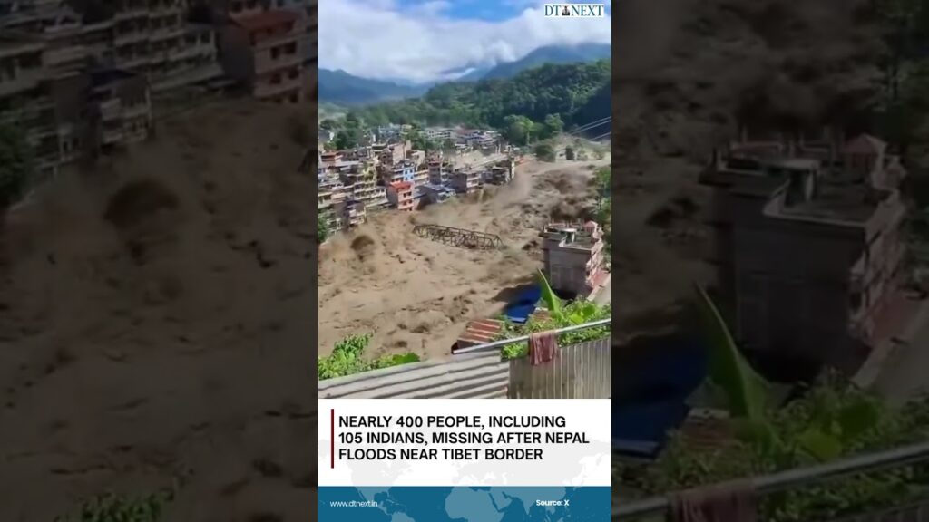 (VIDEO) Inundații devastatoare la granița Nepalului cu Tibetul: aproape 400 de oameni sunt dați dispăruți