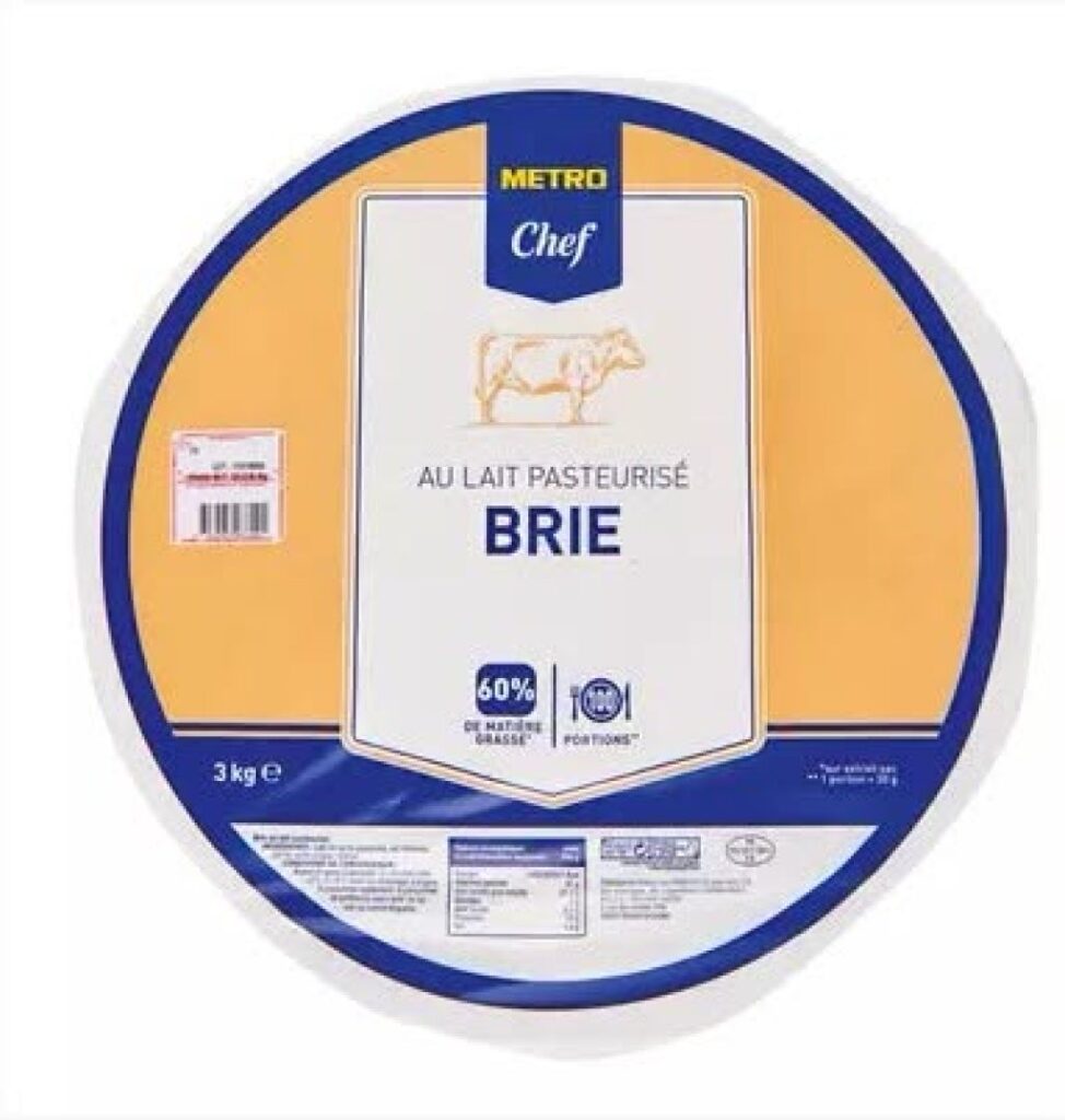 Lot de brânză Brie, retras din magazinele METRO