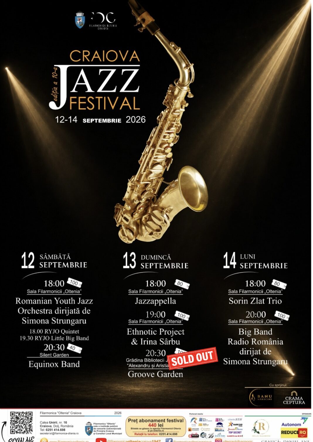 Craiova Jazz Festival revine între 12 și 14 septembrie. Trei seri de jazz, voci și ritmuri