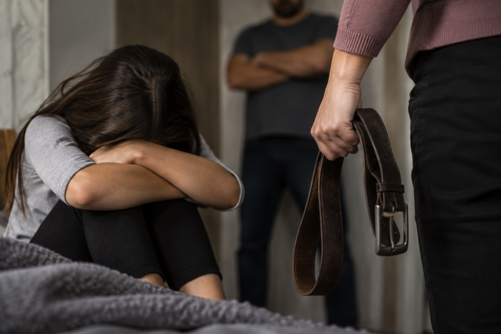 Femeie din Gorj, reținută după ce și-ar fi bătut fiica de 13 ani cu o curea