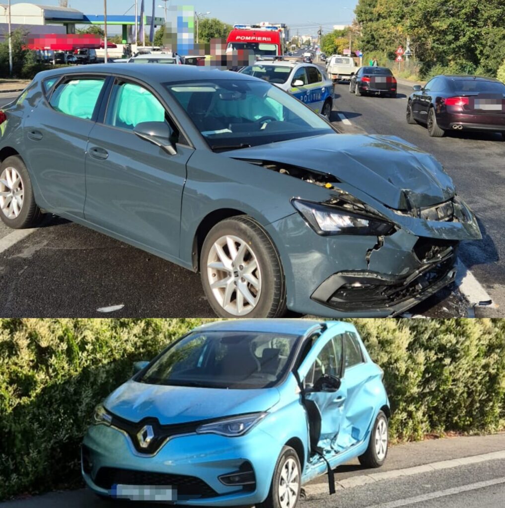 Accident la Hanul Doctorului, în Craiova. Trei persoane au ajuns la spital