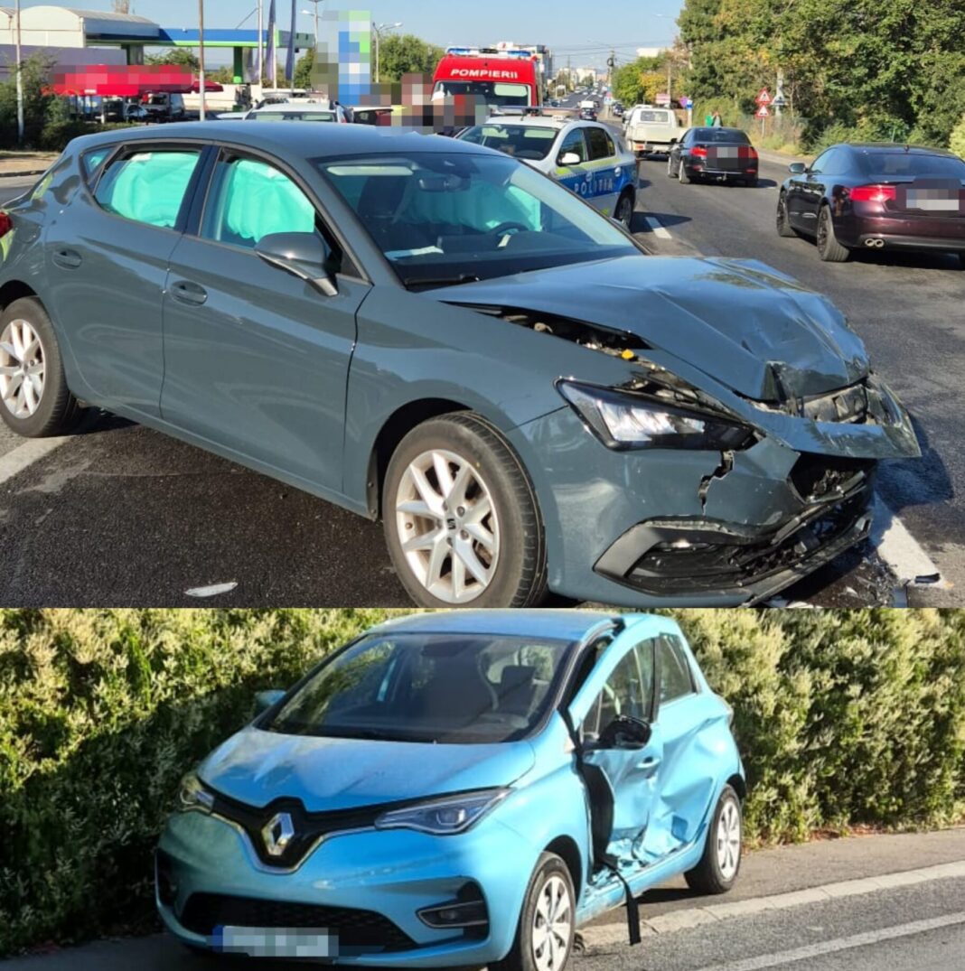 Accident la Hanul Doctorului, în Craiova. Trei persoane au ajuns la spital