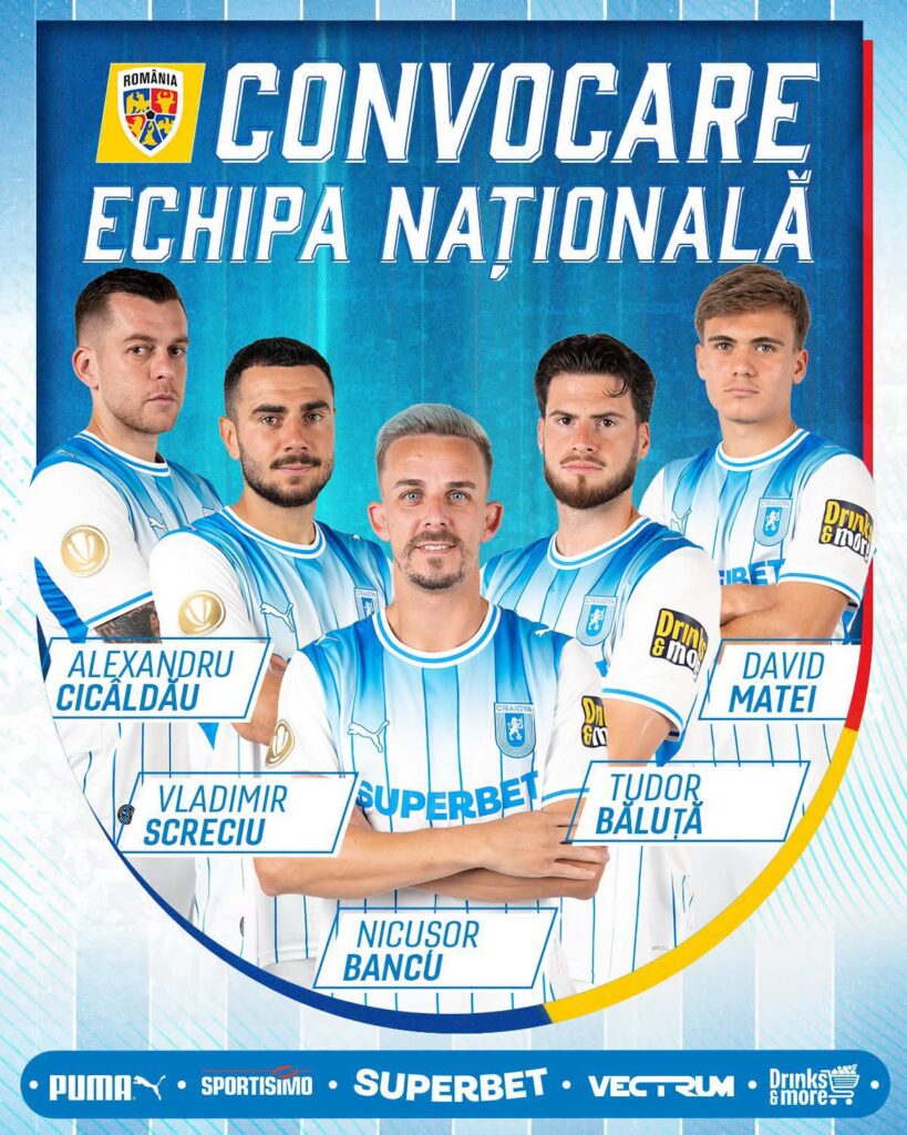 Șe știe lotul național pentru meciurile din Liga Națiunilor! U Craiova are cinci reprezentanți