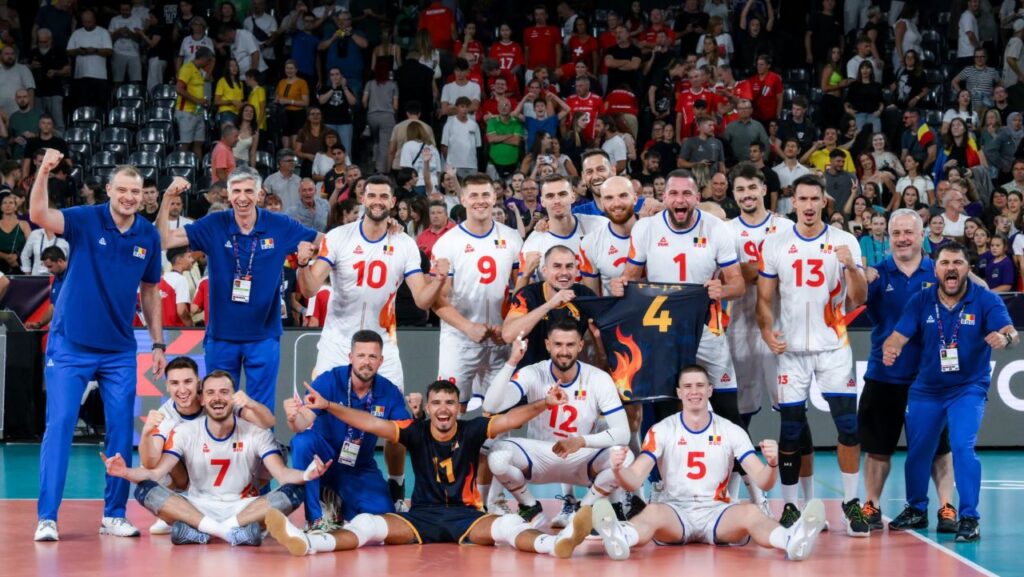 Volei (m) / România a obținut prima sa victorie la Campionatul European