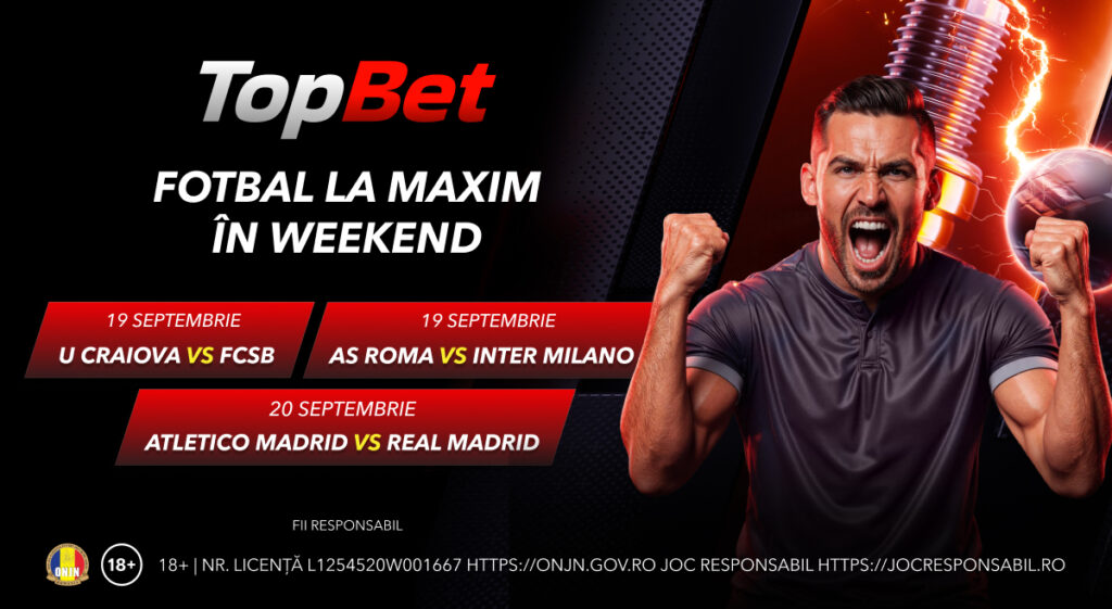 Roma – Inter, Craiova – FCSB și Atletico – Real sunt meciurile weekendului 18-20 septembrie