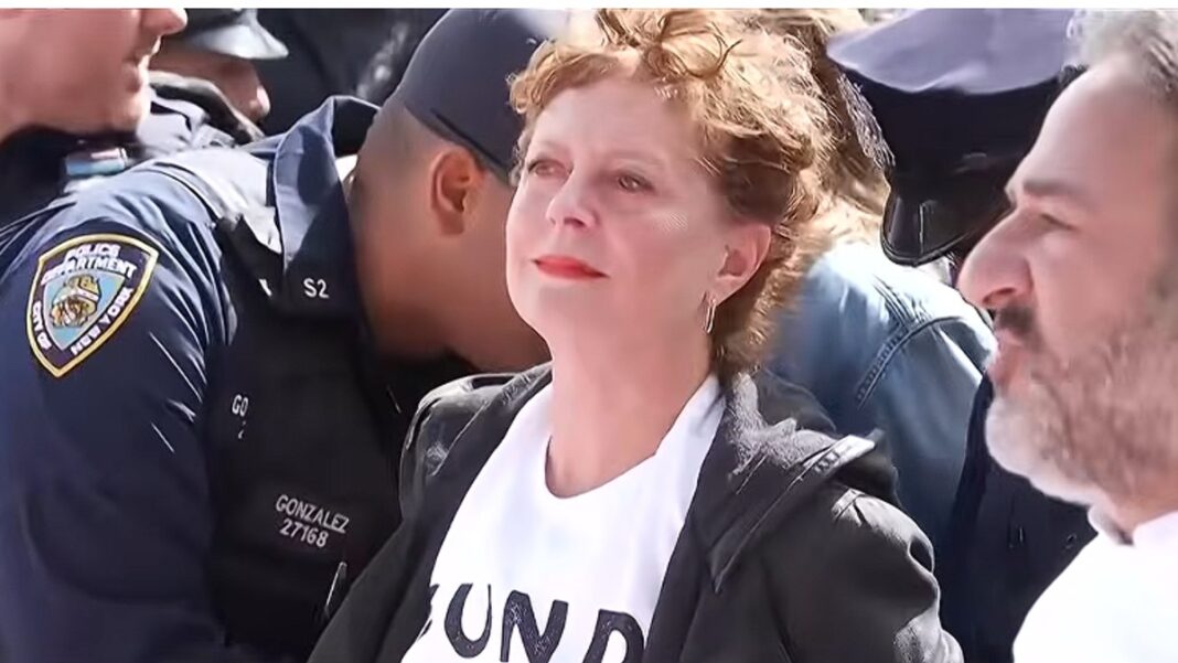 Actrița Susan Sarandon, reținută la New York în timpul unui protest împotriva lui Benjamin Netanyahu