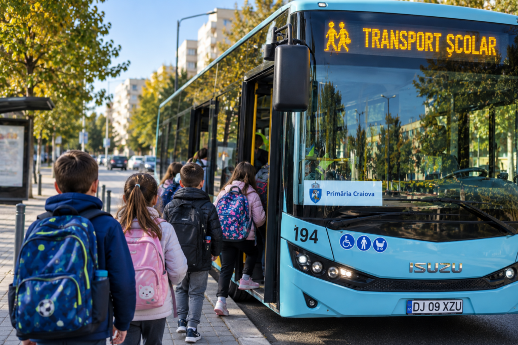 Mai multe autobuze și trasee pentru elevii de la „Carol I” și „Elena Cuza”. Transportul școlar se extinde de luni