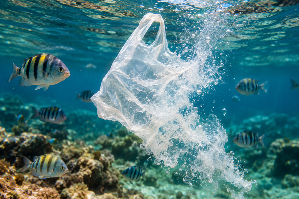 Punga pe care o poți dizolva în apă. Invenția unui biolog din Bali care ar putea schimba lupta cu plasticul