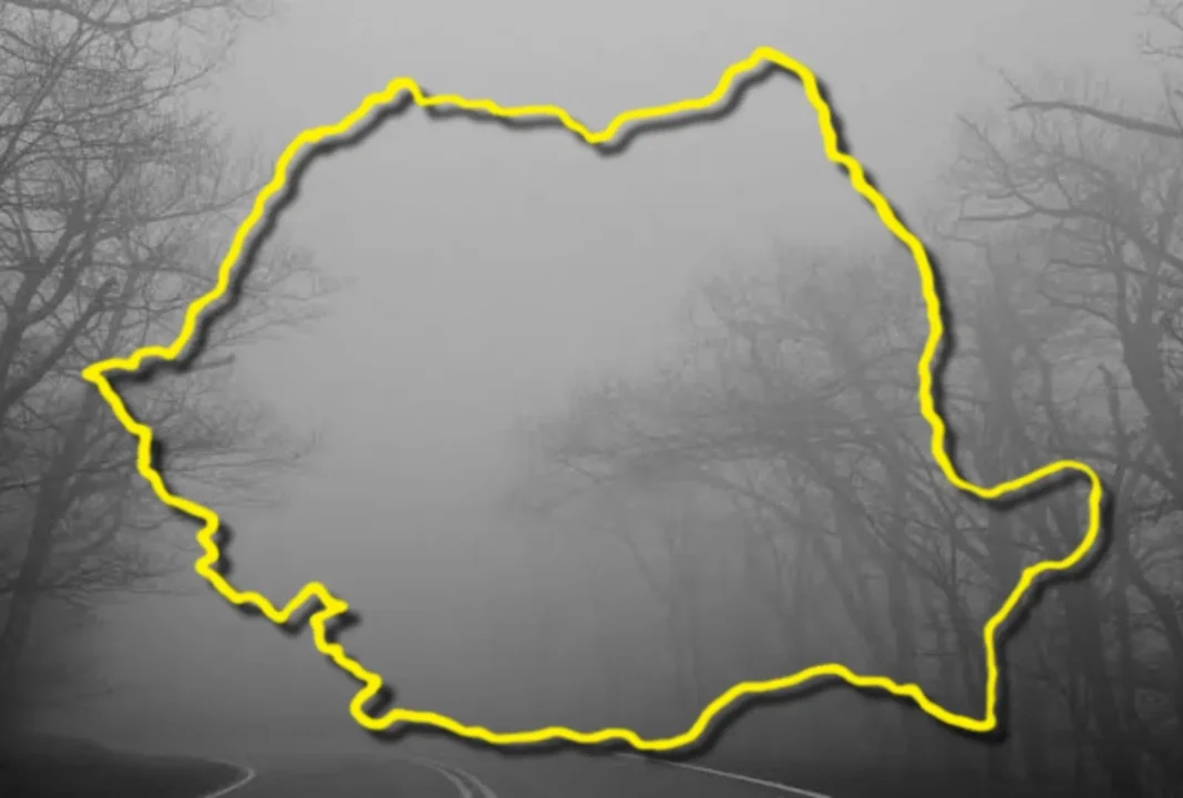 Cod galben de ceață densă în zone din toată țara