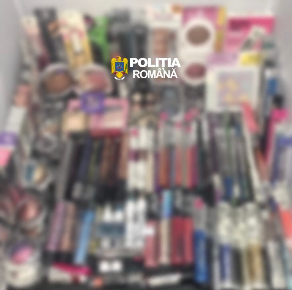 Gorj: Sute de cosmetice contrafăcute, confiscate de polițiști